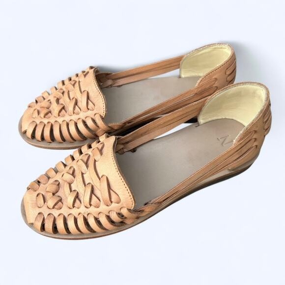 NEW Nisolo Leather Huarache Sandals Slip on Woven Fisherman Flats size 6 - Picture 9 of 12